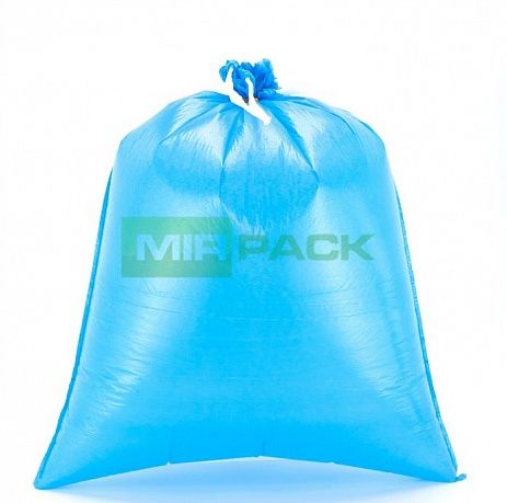 Мешки для мусора с завязками 35 л, 30 мкм, 10 штук, ПCД, синий, для тяжелого и острого мусора прямое дно + ленты для затягивания - Вид 3